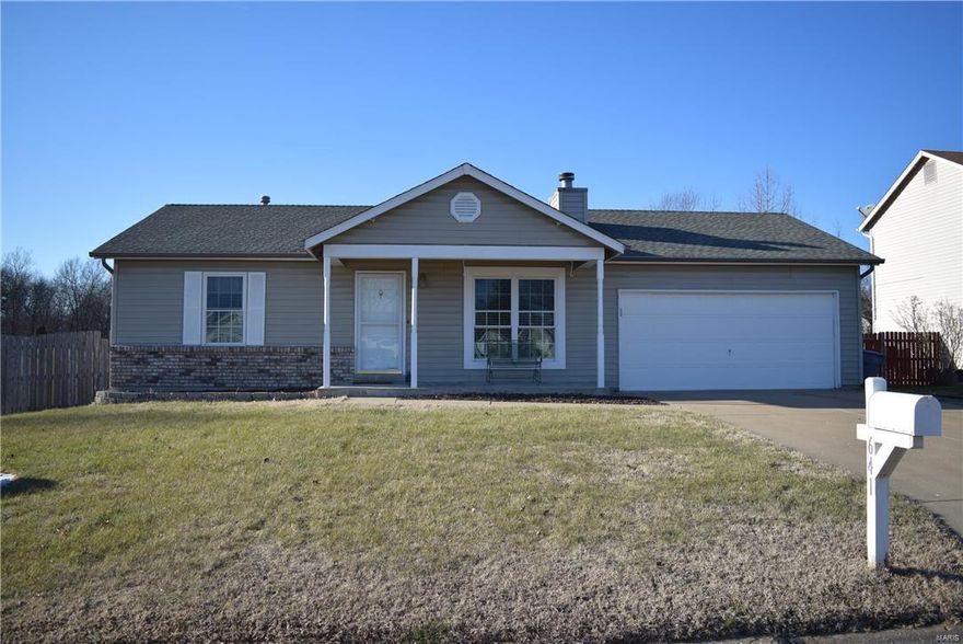 Adorable Ranch Home in Excellent Location! This home won't last long on the market so don't miss an opportunity to view. 2 Bedrooms/2 Full baths w/Level Fenced Lot next to common ground in Bayfield Subdivision. Freshly painted with hardwood flooring throughout main area and bedrooms. Bright kitchen w/stainless steel newer appliances. Partially finished lower level great for extra rec area. Backyard has large patio w/ built-in firepit great for entertaining. Oversized 2 car garage and utility shed in backyard for extra storage. New Furnace/AC and newer roof.  Very clean and well maintained. Right off Hwy K w/close access to highways/dining/shopping. Move-in Ready!