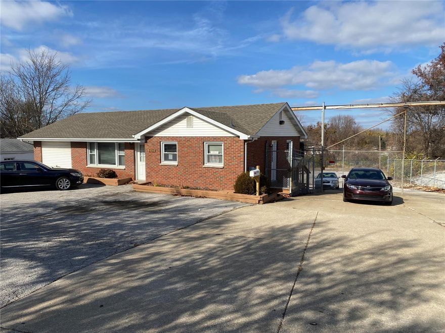 3.47 acre commercial property for sale in St. Charles, MO.  Quick and easy access to HWY 364, 94, 40, and I-70. The property currently has a ~3140sf office building with 5 offices, single drive in and walk out basement.  The property also has a ~1890sf warehouse shop with 3 drive in's, 15' ceilings, gas heat, 220v with outdoor RV hookup, restroom and air liner.  The property is fully fenced with a motorized gate and has lots of outdoor storage. Location: City, High Traffic, Suburban