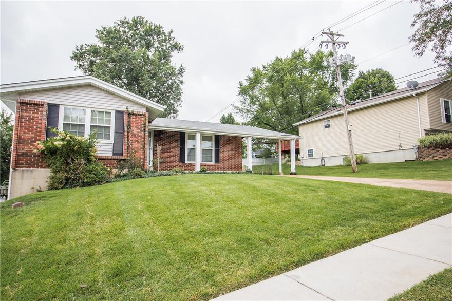 Location, Location, Location?! This home is a steal and close to so many public amenities, such as Creve Coeur Park, Maryland Heights Recreational Center, and Westport Plaza to name a few. This home also has four bedrooms, an eat-in kitchen, plus a dining/living room combination. The basement is a full basement with more than enough storage, plus a walk-out to the backyard. Back on the main floor directly off of the kitchen is a large covered patio overlooking the beautiful backyard that is home to wildlife from time to time. Plus, there are wood floors under the carpet. With just a little bit of updating, this home will be perfect for your family.
