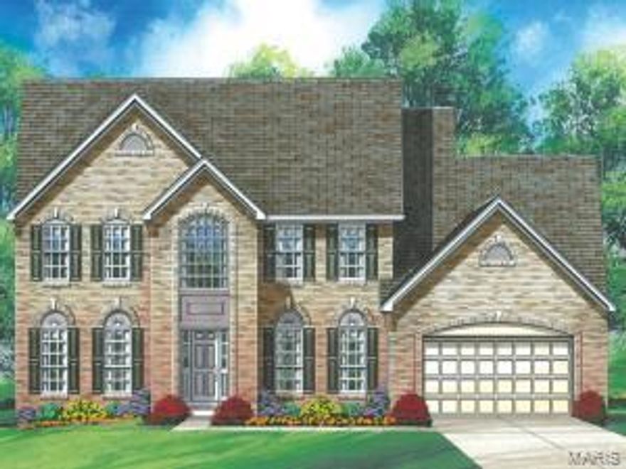 Stately 1.5 story New Home on a 3/4 acre walk-out homesite. Located on a cul-de-sac street in the highly desired Belle Maison community off Ladue Rd. This beautiful home features: Far reaching views, Very open floor plan with a huge Gourmet kitchen w/ custom cabinets, large granite Island, desk, granite counter tops, custom pulls, Hearth Rm with stone front fireplace & vaulted ceiling, 2-story Great Rm, Expansive laundry w/ cabinets, Large composite deck, 24 x 24 game rm w/ balcony, 3 piece crown molding at foyer, Great Rm and upstairs Hallway. Sculptured ceiling and chair rail w/ wainscoting in dining room, 3 car side-entry garage. Spacious Luxury Master Bathroom. 4 Bedroom 3.5 bath, jack & Jill bath plus much more! 9Ft Framed Walkout, 9Ft Ceilings on the First Floor, Gas Fireplace in Family Room, Upgraded Stainless Steel Appliances with 36 Inch Gas Cooktop and Double Oven, Riverwood Staircase with Iron Balusters, Custom Wall Color Throughout, 30 Year Architectural Shingles.