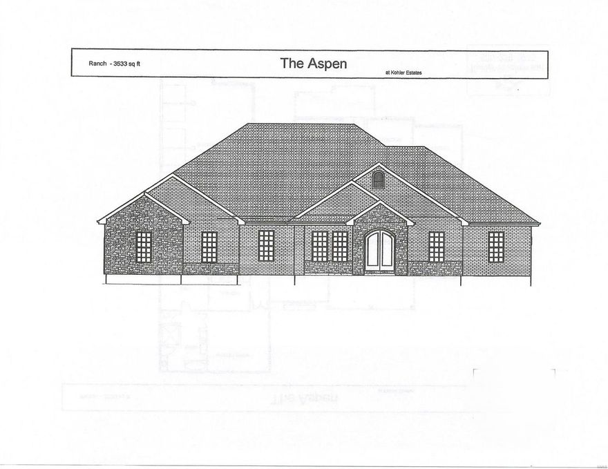 To be built Aspen plan lot 23 Kohler Estates