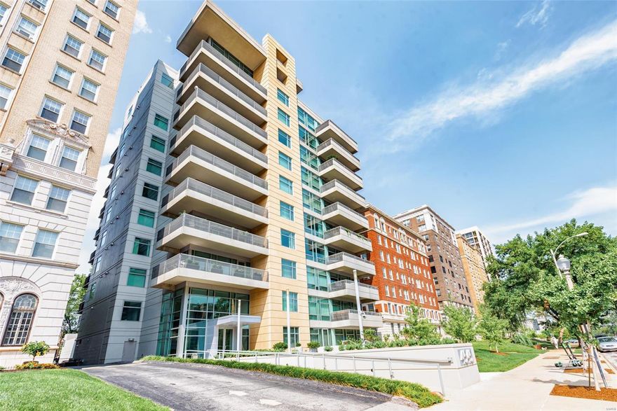 Home of a nationally recognized interior designer, 4545 Lindell Unit 3, is a a spacious oasis located in the city's highly desirable Central West End neighborhood. No detail was overlooked in this three bedroom three and a half bathroom luxury condo including garage storage and two parking spaces. The condo was renovated in 2018 including updated hardwood floors throughout, lacquered kitchen cabinetry, updated bathrooms, custom cabinetry in den, and motorized bedroom drapery. The private elevator entrance is punctuated by floor to ceiling windows and a smart open floor plan. The luxury extends to a rare 1,000 square foot outdoor patio anchored by updated lighting, propane fire pit, and artificial grass designed specifically for pets with concealed drainage. Another unique feature is the detached guest house, perfect for visitors or additional office space. The unit includes access to a clubhouse, doorman, gym, and rentable guest room located on the lobby level.