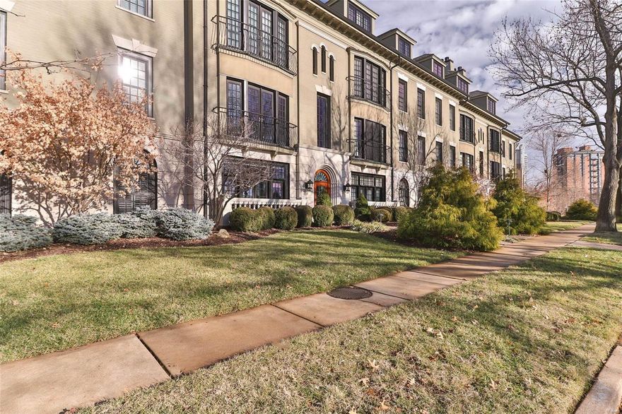 The location everyone wants, just off of Shaw Park and Newman Green and walkable to downtown Clayton! A spacious entry ushers you into the sophisticated LR, set off w/architectural columns and a sweeping outdoor view. Gas fpl, curved wall of windows and Juliet balcony add interest. DR is separate from the kitchen but seamlessly connected too. Great meals and relaxation can be had here & on the balcony. Master BR has 4 organized closets incl a large walk-in. Luxe bathroom features 2 sinks, Robern mirrored cabinets, separate glassed-in shower, and deep soaking tub with jets. 2nd bedroom w/en-suite bath, an office, powder room, and well-sized laundry rm complete the unit. Unbelievable amount of built-in shelves and storage. Besides being able to see the outdoors from both the front and back, you'll enjoy one of the quietest locations in the complex. Handsome building; beautifully maintained and easy, w/elevator to all floors and 2 parking spots in the heated garage. Low $697 condo fee! Some Accessible Features Location: Other