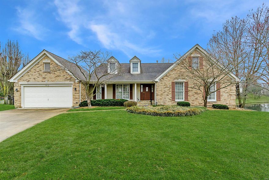 Exceptional opportunity to live on peaceful Cabot Cove Court overlooking one of the private lakes of the coveted Meadows at Quail Creek! This spacious ranch home features over 2300 sq ft of main level living with an inviting Great Room offering spectacular views of the lake, cozy gas fireplace & wet bar. The well designed kitchen features a center island & breakfast room, separate dining room, main floor laundry & mud room and private den adorned by leaded glass French doors. Relax & unwind in your master bedroom suite with soaring ceilings, walk-in closet, Jacuzzi tub & separate shower. The finished lower level offers an additional 900+/- sq ft of living space with spacious family room, bar for entertaining, gas fireplace, guest bath, bonus room, new flooring & walk out to a private patio with spectacular views of the lake! This well maintained, original owner home awaits your decorating and remodeling creativity & is offered in it's current condition with seller to make no repairs.