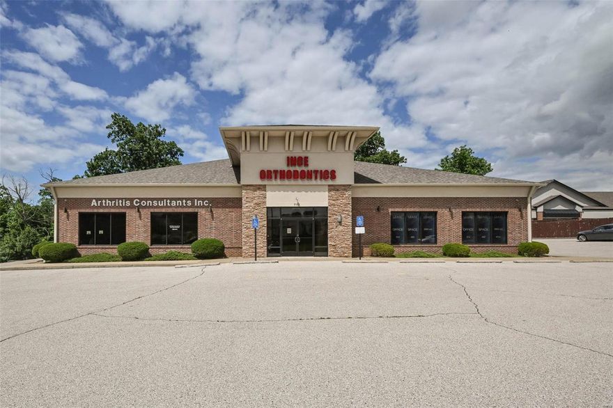 Spacious Office Spacious built in 2009. Site is Currently home to a Orthodontics and Arthritis Practice. Parcel also features an open box of 2600 square feet. This space would be perfect for an existing practice that is looking to expand to the ever growing St Charles County area. Parcel is located off Mexico Road minutes from I-70, 64, Turtle Creek Golf Course, and Fort Zumalt West High School. Building has newer HVAC and 2 year old Roof. Location: Suburban