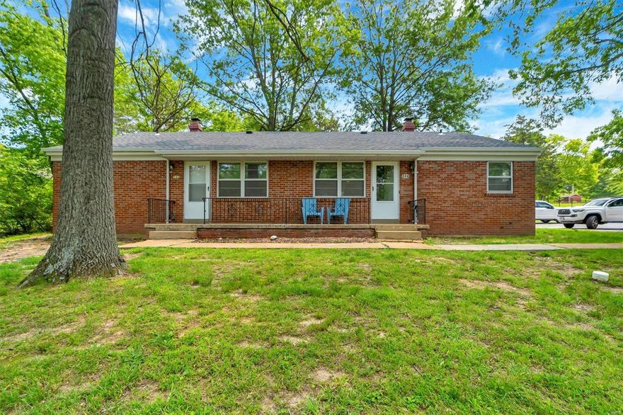 Rare opportunity to own a duplex in West County. Great investment property in heart of Ballwin. All brick ranch style duplex; each side is 2 bedroom/1 bath unit - each with their own full basement/laundry. New roof & gutters May 2023. Huge 1.2 acre lot with parking for multiple vehicles. One side vacant so there is option to make this an owner occupied duplex. Vacant unit is easy to show. Occupied unit (multi year tenant) showing only with accepted offer.