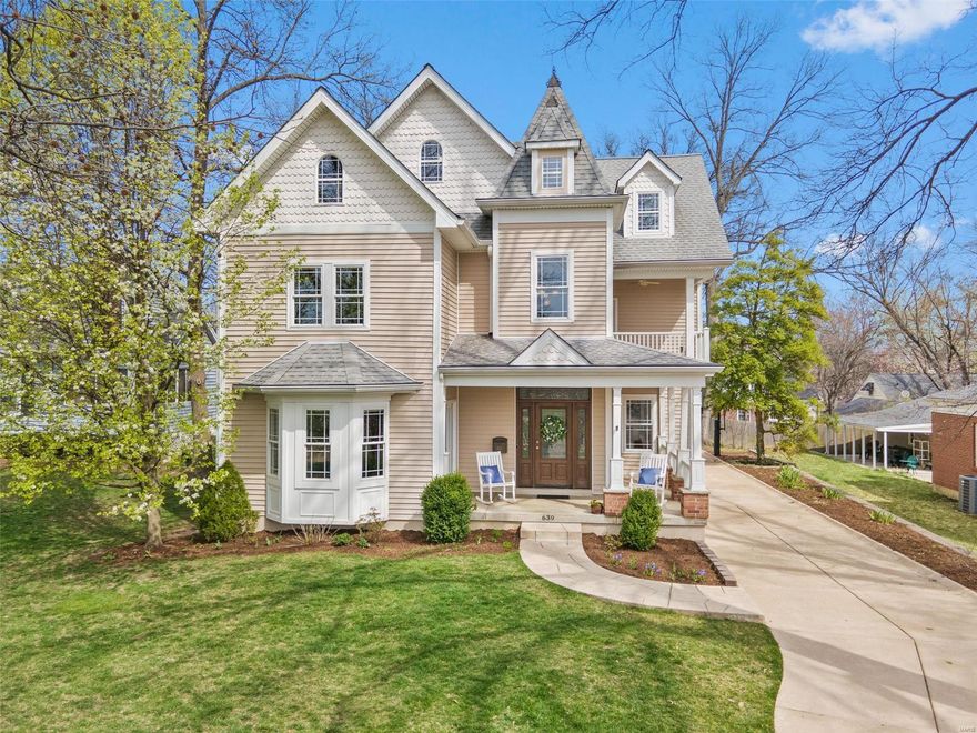This sensational 3-story home filled w/custom details is located blocks from the charming shops & dining in downtown Kirkwood. Rich hardwood floors, tall 9' ceilings, wide crown molding & baseboards, prairie-style windows & more! Gas fireplace flanked by custom built-ins in the family room which is open to the chef's kitchen w/6-burner Bertazzoni gas range, built-in fridge w/custom cabinet panels, breakfast bar island w/prep sink, undercabinet lighting, & pantry w/roll-out shelves. Dine in the formal dining room w/built-in 
hutches, the light-filled breakfast room, or the brick & aggregate patio in the fenced back yard. 3 bedrooms on the 2nd floor, including the spacious primary suite w/2 walk-in closets, private martini deck, & attached bath w/separate vanities, jetted tub & tile multi-head shower. 3rd floor has 2 bedrooms & bonus room perfect for teen/guest privacy. Zoned, multi-unit HVAC system. 13-mo home warranty included. Adjoining property also for sale. See this beauty today! Additional Rooms: Mud Room