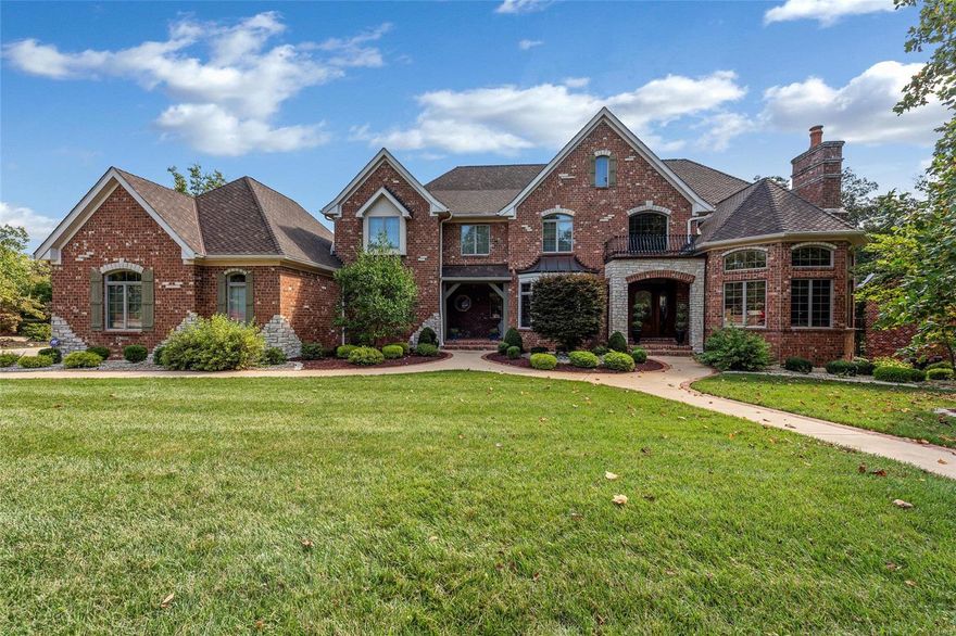 Paradise in the high-end community of Windcastle awaits! This is a luxurious custom built Schaeffer home w/stunning views overlooking the bluffs of the Missouri River. Entertain in style in the open great rm w/wall of windows. Incredible gourmet kitchen, breakfast & hearth rm w/18’ ceilings. The top-of-the-line kitchen includes dbl granite counters & island, glazed cabinetry, custom hood w/premium finishes & fixtures. The kitchen opens to the stunning vaulted hearth rm w/floor-to-ceiling stone fireplace & breakfast rm w/bay window. Take in fresh air on the screened porch right off the breakfast rm. Main fl. master suite feat wide bay window & spa-like shower and jacuzzi tub. The upper level feat 3 master sized bdrms w/bath & loft. The walk-out basement has soaring ceilings w/open floorpan Full windows, gas FP, bar/kitchenette, game rm, hobby rm, office & media rm.  This is a no/low maintenance back yard-an all wooded acre of land with bluff views from the beautiful patio and deck. Additional Rooms: Mud Room