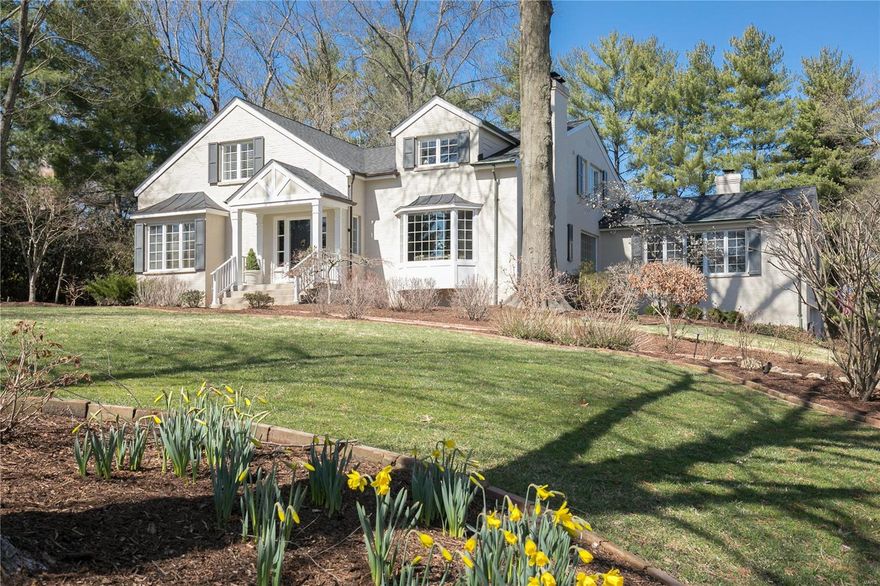 With casual elegance, this 1.5 story Ladue home has all of today’s sought-after indoor & outdoor spaces plus more. Working with architect Chuck Shagrin the current owners made key renovations to make this home feel like a Nantucket vacation home year-round! Light-filled 1st floor with master bedroom suite, gourmet eat-in kitchen w/ Wolf & Subzero, wet bar, adjacent laundry & dining room, huge family room with gas fireplace & charming living room with built-ins & gas fireplace w/ custom surround. Upstairs are 3 bedrooms, an office or 4th bedroom & 2 full baths. Finished downstairs has exercise & rec rooms, office, full bath & additional laundry/storage. Step outside to stunning outdoor living w/ spectacular details! Covered patio/porches w/ beautiful stonework, lofted wood ceilings, built-in gas heaters, an outdoor kitchen w/ granite countertops, heated pool and built-in fire pit w/ outdoor projector screen! The list goes on! On ¾ of an acre in Picardy. Walk to schools & downtown Ladue!