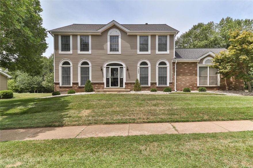 Awesome 2-story with partial brick front in desirable Timber Ridge Estates. Impressive updates include Quartz stone counter tops, stainless appliances, custom cabinetry, updated master bath featuring new vanities and tile floor. Open floor plan, crown molding, newer carpeting and a mudroom complete the package. You will love this home whether gathering in the spacious updated kitchen, relaxing in the warm and inviting familyroom with gas fireplace, entertaining in the separate dining room, or enjoying the space of the living room.Retreat to the vaulted master bedroom suite featuring gorgeous updated master bath & St. Louis Closet Company closets!Partially finished lower level provides a rec room, sleeping space, loads of storage & add'l laundry hookups. Enjoy the wooded views of your private backyard from your maintenance-free composite deck. Newer furnace, hot water heater, roof. In ground sprinkler system. Subdivision Pool, Rockwood School. Additional Rooms: Mud Room