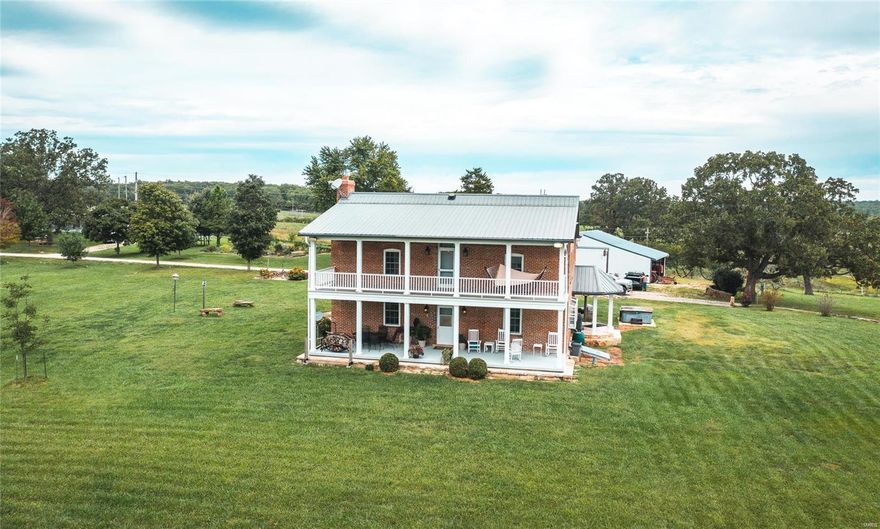 Brush Creek Farm is an absolute gorgeous property. The home sits up on a hill overlooking the fertile pastureland below & the fertile farm ground that is double cropped with beans & wheat. Brush Creek runs through the property & there are plenty of fish to be caught! In addition, the home was remodeled & is in excellent condition. This is a turn-key home! It was built in 1875 & completely remodeled by the current owner. The 2-story brick home has apprx 2880 sqft 4 bedrooms & 6 bathrooms. There is another kitchen upstairs in a game room that is great for entertaining. Also on the property is a metal pole barn for equipment and tractor storage and a huge wooden barn that has been restored to its highest potential. It could be used for hay, animals and additional storage. There's a ton of deer and turkey that live on and around this property. This property has it all, water, farmland, pasture, a beautiful home, timber and tons of wildlife! Come take a look before it's too late!