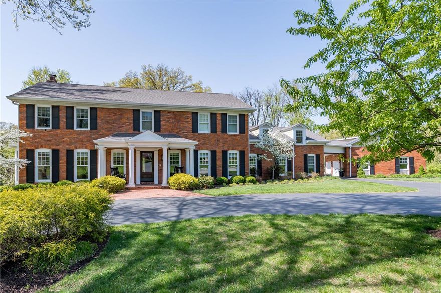 This sophisticated home was redesigned with a spectacular family room, full home automation, geothermal HVAC, and heated floors in the kitchen and main bath. The lavish kitchen has a Wolf range, Subzero fridge, walk-in pantry, drink drawers, ice maker, and wine cooler. There is a separate planning center with desks at either end and a mudroom with so much storage and a doggy door!    There is a gracious dining room, a private office with French doors, and an inviting living room with a fireplace.  The powder room leads to the pool and outdoor shower. Grill poolside, in your outdoor kitchen!  The luxurious primary suite includes a large walk-in closet and a bath with vessel sinks, a soaking tub, and separate shower.  The lower level includes a high-end theater and full bath. The 4-car garage has an 821 sq ft apartment above with kitchen, bath, bedroom, dining, and living areas. All this on an acre plus, on a very private cul-de-sac, in highly rated Ladue Schools.  Live the dream! Additional Rooms: Mud Room