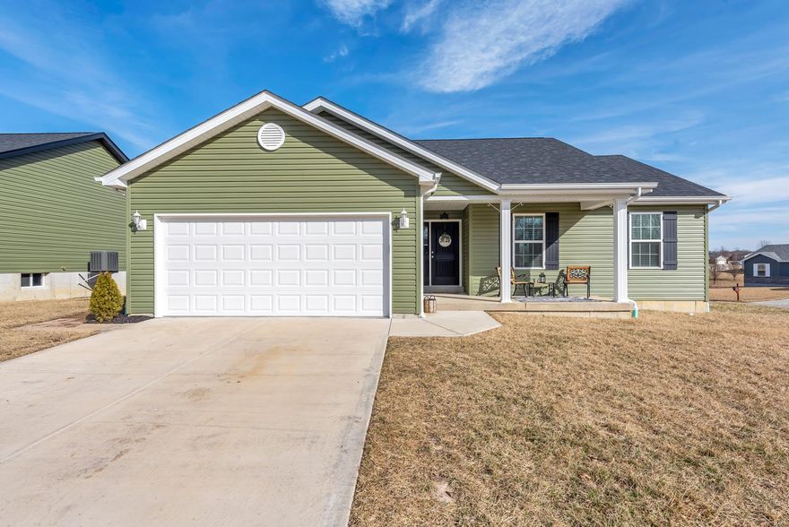 With interest rates on the rise why wait to build when you can have this adorable 1.5 year young home w/ many UPGRADES such as front elevation w/ nice deep front porch, 42 inch white linen cabinets w/ crown, many can lights in kitchen for extra light, granite countertops, bay in kitchen for extra room around the table, stainless appliances w/ refrigerator included in the sale, upgraded adult height vanity cabinets in bathrooms, 2 ft cantiliver extension in the master bed & master bath, large corner lot that doesn't directly back to another home w/ trees planted & don't forget that fenced back yard that owners just laid even more grass seed down to make sure the grass is good & lush for the new owners!  Sellers have had job transfer so this new home can be yours to call home just in time for summer BBQs. Showings Begin 3/4/22 FRIDAY morning! Open House Sunday 3/6 from 1-3.