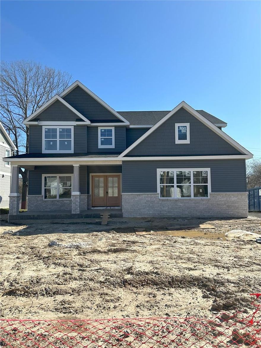 New Construction in Kirkwood by Renaissance Living! This on-trend 2 story home has 5 BD, 3.5 BA and 3,560 s/f of living space. The curb appeal is impressive with a Mahogany dbl front door, stone, shake accent, arch shingles, large front porch, coach lights, sod and prof landscape. The main flr is spacious w/9 ft clngs, LVP flrs, gas FP, craftsman posts w/wr iron spindles, 48 inch cab w/crown - hardware, soft close feature, quartz c-tops, tile b-splash, SS appl, W/I pantry, box beam clng in the DR and more. The upstairs has 4 BD, trey clng in the Primary Bdr, raised hght vanities, tile shower, frameless shower doors, soaking tub, W/I closets in 3 of the bdrms and 2nd flr laundry. Features inc an 8 ft tall gar door, Hi-effic HVAC, 50 gal water htr, R 38 clng insul and a patio. The finished LL has a Fam/Rec Rm, Bdr and bath. Students will attend Kirkwood schools. Enjoy easy access to restaurants, downtown Kirkwood, Hwys 270 -44, and Lambert Int. Quality construction, amazing location! Additional Rooms: Mud Room