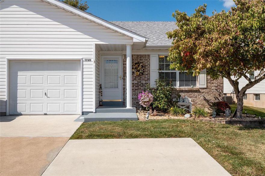 This spacious, well maintained 2 Bedroom/2 Bathroom duplex in the desirable Summergate Estates is conveniently located close to MO 364, shopping, and restaurants.  Also located within walking distance of the subdivision pool (membership for a fee).  The interior has a large living room with vaulted ceiling and updated flooring.  The kitchen is a spacious eat in kitchen, which has a large pantry, updated flooring, and walks out to a very large deck.  You will enjoy the convenience of a main floor laundry.  The large primary suite has a coffered ceiling and a primary bathroom.  The extra bedroom could alternatively be used as an office.  The home has an attached one car garage with double poured driveway for additional off-street parking.