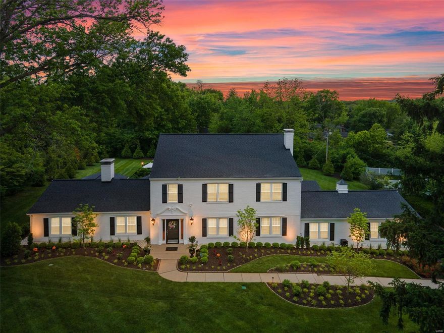 Classic Ladue stunner on a charming private street adjacent to the MICDS campus that has the right balance of classic and cozy for today's buyer. A gracious entry foyer welcomes you into a home that has been painstakingly improved and loved well during the current family's ownership.Gleaming hardwood floors, professional painting, custom crown molding, and wainscotting improved and retain the original charm. This home has the formal living and dining spaces with easy flow between the every day spaces.The heart of the home is the kitchen and hearth room that overlook the stunning backyard patio and pool space,with quartizite counters and a custom butchers block insert. The first floor layout is versatile with another full bathroom,gym,office,den and laundry/utility rooms. The upstairs addition holds another 4 bedrooms with walk in closets, bathrooms and an additional family room.The backyard is breathtaking and anchored by the new pool, hot tub and patio spaces.Don't miss this gem~ Additional Rooms: Sun Room