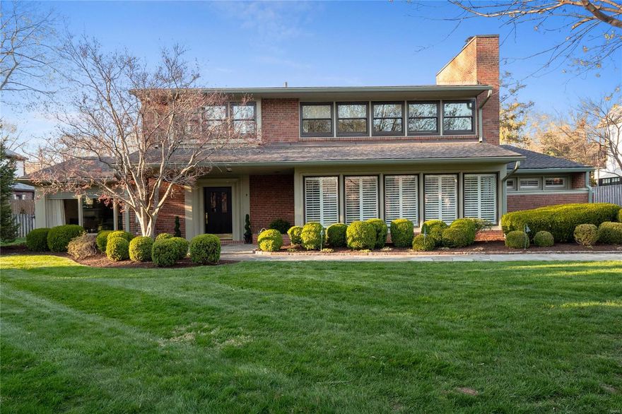 Nestled in Ladue, this exquisite 3-bedroom, 2.5-bathroom home embodies the epitome of luxury living. A haven for entertainers, it boasts a seamless flow from the stunning living room with fireplace through the large dining room, opening into a sunroom that bathes the space in natural light. The family room, enjoys a wall of windows, fireplace and walk-up wet bar & adjoins the updated kitchen featuring a sprawling 9-foot island, custom cabinetry, butler's pantry, and top-of-the-line appliances. A breakfast bar and window seat offer cozy spots to enjoy morning coffee. This home also features an office for remote work and a mudroom plus a utility room for added convenience. Upstairs, the primary suite is a sanctuary with two expansive closets and an ensuite marble bath for ultimate relaxation. Two additional large bedrooms share an updated bath. A large two-car attached garage completes this impeccable residence, promising both elegance and functionality for discerning homeowners. Additional Rooms: Mud Room, Sun Room