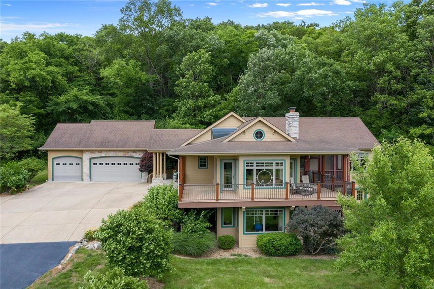 Nestled in a 68 acre valley is a newer, Frank Lloyd Wright, arts & crafts style home. Peaceful Valley Farm is located off of Fiddle Creek, one of the most desirable neighborhoods in Franklin County. When approaching the home you cannot miss its many large windows, screened in porch, & deck with unbelievable views. With southern exposure the sun follows the wrap around porch perfect for entertaining from breakfast through dinner. The 3 bedroom, 3 and 1 1/2 bath home includes unique round windows that compliment three different style ceilings throughout with custom beam work. The main level includes custom cherry cabinets, beautiful hard wood & slate floors, a large stone fireplace, updated kitchen, & the master bedroom. This is a no maintenance home with a geothermal HVAC system. In addition to the beautiful home there is underground electric up to the fully stocked 24 ft deep lake with a great building site. 30x40 equipment shed with electric, heat, & concrete floors. Some fencing.