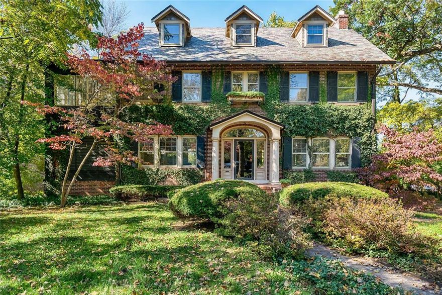 If you are wanting to be in the heart of Clayton, but don't want to sacrifice space or land, this home is for you! This stately colonial sits on nearly an acre lot that is within walking distance to cafes, salons, and the local elementary school. Step inside the beautiful leaded glass entry, and you will find yourself in an inviting light filled foyer. To your right is a large living room with a gas fireplace, perfect for St. Louis winters. The room is even better in the summer with its wall of french doors that open onto the screened in porch. To the left of the entry is the formal dining room with 9’ ceilings and an adjoining sunroom that is perfect for relaxing with the family.  Just past the dining room is the large kitchen that awaits your finishing touches. The second level features a master bedroom with access to a second floor balcony, a sunroom, and 3 additional large bedrooms. The top floor of this home can function as an additional bedroom or playroom with an en suite bath. Additional Rooms: Sun Room