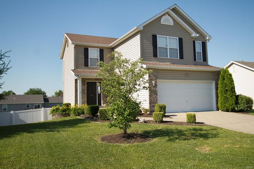 Great curb appeal in this move in Ready 4 bdrm 2.5 bath home with new carpet and paint!  wall of windows in lovely living room-great kitchen featuring hard wood floors, pantry, all appliances stay plus it walks out to nice deck over looking fenced in yard-You will love the convenience of the upper floor laundry-Full walkout basement-this is a must see located on cul de sac street