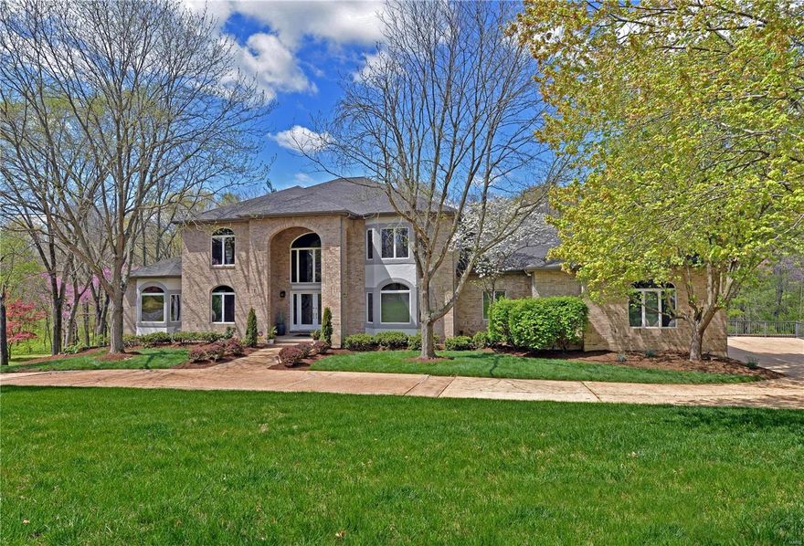 Definitely one of the most Beautiful Homes & Lot in Kirkwood! Experience craftsmanship & contemporary design in this custom atrium 1.5 story. Enter thru gorgeous double leaded glass doors into the 2 story Foyer w/marble flooring. The large Dining Rm includes tray ceiling & peek out the arched palladium window from the sunken Sitting Rm. Walk thru pocket door to a Bedrm or Office w/wood flooring. U will fall in love w/the 2 story Great Rm featuring Gas Firepl & arched windows w/breathtaking views of Pool & Backyard. The newer Kitchen, has quartz countertops, flat panel cabinets & stainless appl. Enjoy ur meals in the Breakfast Rm open to the Hearth Rm. Floor to ceiling windows offer views of the private backyard. Just steps away W/O to the screened-in Porch & Deck. You will relax in ur Master Bedrm retreat w/door leading to the balcony overlooking the Pool. Unbelievable is the word for the W/O LL, including Rec Rm, Media Rm, Exercise Rm, Hot Tub Rm, Sauna, Wet Steam Shower & HUGE BAR!