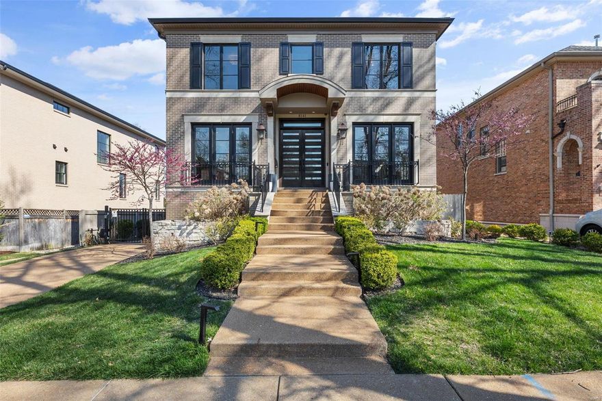 Welcome to this impressive, crisp, beautiful home nestled in coveted Clayton Gardens. Immediately you will notice the current aesthetic with white oak, wide plank flooring, 10ft ceilings, french doors and impeccable design. A generous entry greets you with a handsome lounge on your left & an office on your right - these rooms could adjust to whatever you need. Straight ahead, a spacious, updated kitchen, open to the dining room & family room. The kitchen offers high end appliances, custom cabinetry, a walk-in pantry, a tremendous island & butler's pantry. A deck off the kitchen is convenient for relaxing or grilling & over looks the rear yard. Upstairs, 4 generous bedrooms, each with their own bath & spacious closets. The primary offers plenty of space, a fireplace, an amazing bath & roomy closet. You could travel the stairs or the elevator to the lower level, which offers a recreation room, a full bath, a 1100 bottle wine room, a potential gym, storage & 2-car garage. Additional Rooms: Wine Cellar