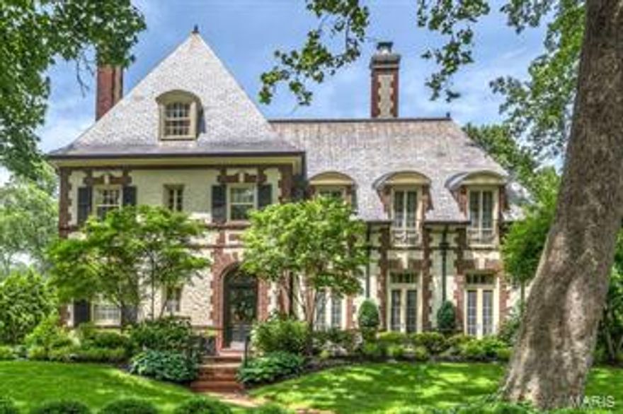 Sales price reflects $25,000 sales price reduction from bldg insp + $136,500 reduction for roof claim. Stunning 3Sty, 5Bd/9Bth (4 Full/5 Half), 7600+ sqft of living spc. Top Rated Clayton Schools! Living Rm w/vaulted ceiling, French drs; Family Rm w/13’ceilings & gas frplc; Dining Rm w/stone frplc; incredible Kitchen w/marble tops & custom cabinets. Hearth Rm has fireplc, desk w/granite tops & lockers. Wetbar & 2 Powder Rms complete the 1st flr. Stairs w/iron spindles & curved handrail lead to 2nd flr Master Retreat w/spa-like Masterbth w/His & Her vanities, shower w/custom curved glass & marble & custom walk-in closet. 2nd Flr w/2 Bdrm Stes w/Full Bths, Laundry & Family Rm. 3rd Flr Guest Ste w/Full Bth, 5th Bdrm & huge storage closet. 3 car garage w/Studio & Powder Rm above. Partially finished LL w/Workout Rm & Powder Rm. Features: slate roof, zoned HVAC, home audio system & period moldings. Brick patio, gas firepit & beautiful yard; or stroll thru the park-like neighborhood.