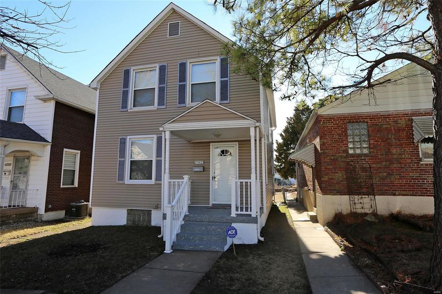 Renovated 3 bedroom 2 full bath 1,232 square foot renovated home ready to move in!! New white kitchen cabinetry, stainless steel appliances,  new wood flooring on main level, new carpeting in bedrooms, and freshly painted modern colors throughout. Main and second level each have a full bath!  Walk out onto the covered deck/porch along with patio in the backyard. There is a parking pad with alley access and plenty of room to build that garage you always wanted! Nice home in great city location waiting for its new owner!!