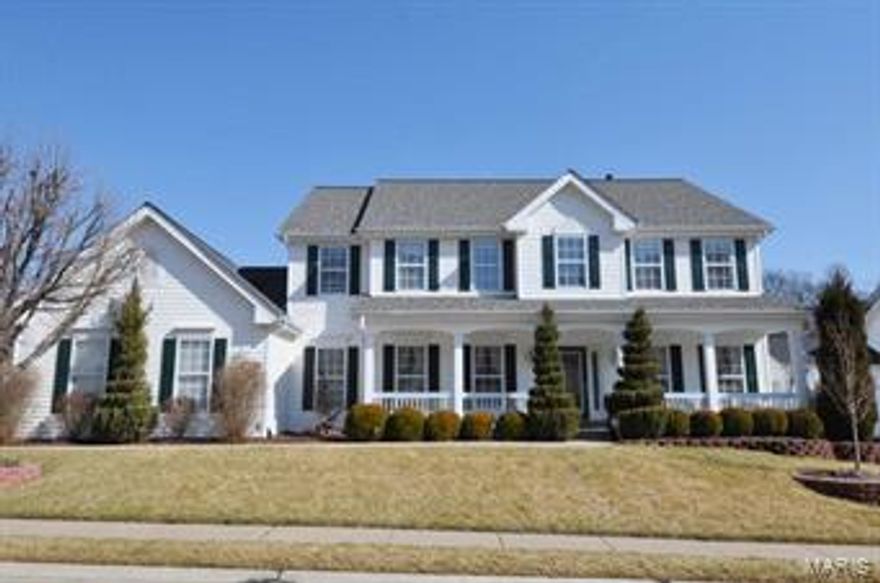 (c) 2001 ~ PRICE REDUCED! Upscale West County home in Rockwood Marquette high school area, on a lot that gives you a view of the subdivision pond and woods as far as you can see. Imagine driving home when trees are blooming with spring flowers or bursting with fall color. Enjoy the view with dinner on the deck in afternoon shade. Inside, you have over 4,800 sf finished living space including a walk-out finished basement that could easily work for long term guests or separate living space for your adult live-in relative. 3 of the bedrooms have private bathrooms, while 2 more bedrooms have their own vanity and share a tub/shower/toilet. Roof/gutters replaced in 2013, plus deluxe home warranty protects you from surprise repairs. Popular features include: 3 car side entry garage, zoned HVAC, huge kitchen island seats 4, butler pantry with wine refrigerator, lawn sprinkler system, hearth room with gas fireplace. Save $$$ too - unincorporated area means no city taxes! **SEE VIDEO**