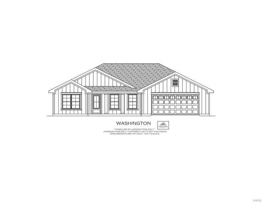 NEW CONSTRUCTION started in the new subdivision of Heritage Estates! Inside the Waynesville School District and close to FLW. This 3 bedroom, 2 full bathroom home comes with loads of upgrades such as striking laminate floors flowing throughout the living room, kitchen, and dining area. All bedrooms will be carpeted for comfort. Custom cabinetry, ample counter space, and sleek appliances await you in the spacious kitchen. The owner's suite is highlighted with a tray ceiling and dimmable lighting. The ensuite bathroom features a stunning tiled shower, dual vanity, and large walk-in closet with built in shelving. Front yard will be sodded! Heat pump is included. Includes 1 year Builder's Warranty! Photos are of likeness to be built & do not represent the selections to be installed, but show quality of finish. Estimated completion of 12/9, Closing and completion of construction are dependent upon weather, material availability & subcontractor scheduling as determined by the Seller.