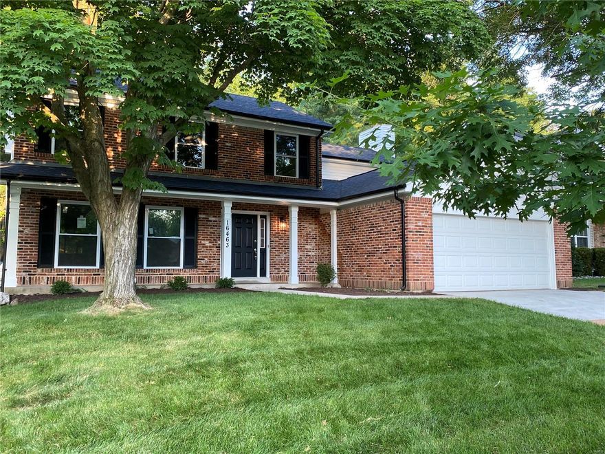Welcome to your new home!  This completely renovated 4 bed, 3 bath home features new engineered hardwood flooring, custom chef’s kitchen with all new white shaker cabinets, quartz countertops, center island and brand new appliances. Tons of large new windows set the first floor off!  The family room showcases a gorgeous brick fireplace and the huge laundry room has ample space for your family’s extra storage needs.  All bathrooms are new.  The master with en suite has a gorgeous tiling, large shower and fabulous soaker tub!  The completely finished LL provides extra living space for entertaining family and friends or relaxing in for movie night!  The backyard is beautiful and backs to trees, new roof and siding, plus this home is located in popular Wildwood and  Rockwood School District.  Don’t wait - this one will go fast!
