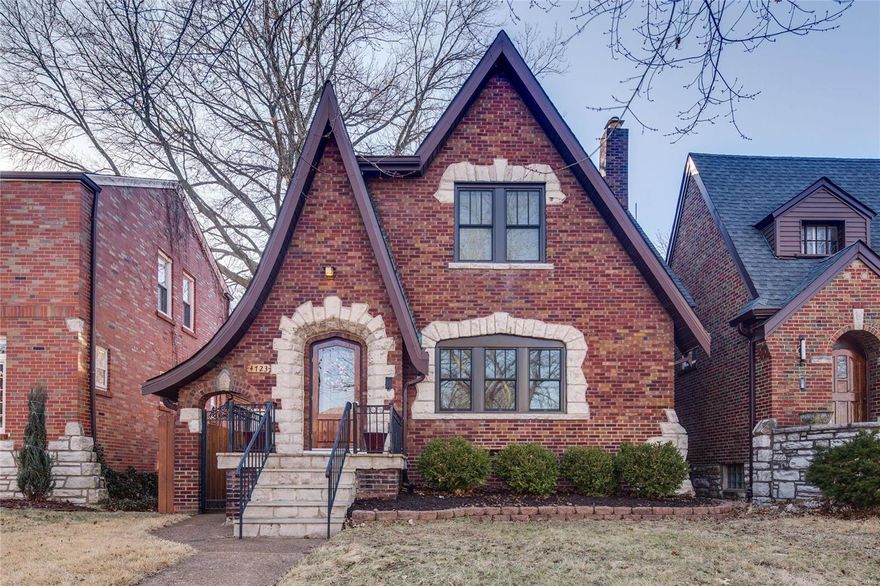 This two bedroom brick gingerbread in St. Louis Hills absolutely oozes charm! The beautiful front entry door, stained glass windows, elegant stairway, and gleaming hardwood floors are just the beginning! The home opens to a spacious sun-filled living room featuring a stunning decorative fireplace as the focal point. The large adjoining dining room is the perfect space for entertaining! The updated kitchen boasts plenty of custom cabinets, Corian counter tops, and stainless steel appliances. Just off the kitchen the sunroom leads to the patio and level backyard which is sure to be the highlight of outdoor entertaining! Upstairs the two sizable bedrooms offer more than ample closet space and an updated full bath. The dry lower level features a stunning full bath, plenty of storage and could be finished to add to the living space of this home. The two car garage and tasteful landscaping only adds to the curb appeal of this fantastic home! Close to highways, shopping and so much more! Additional Rooms: Sun Room