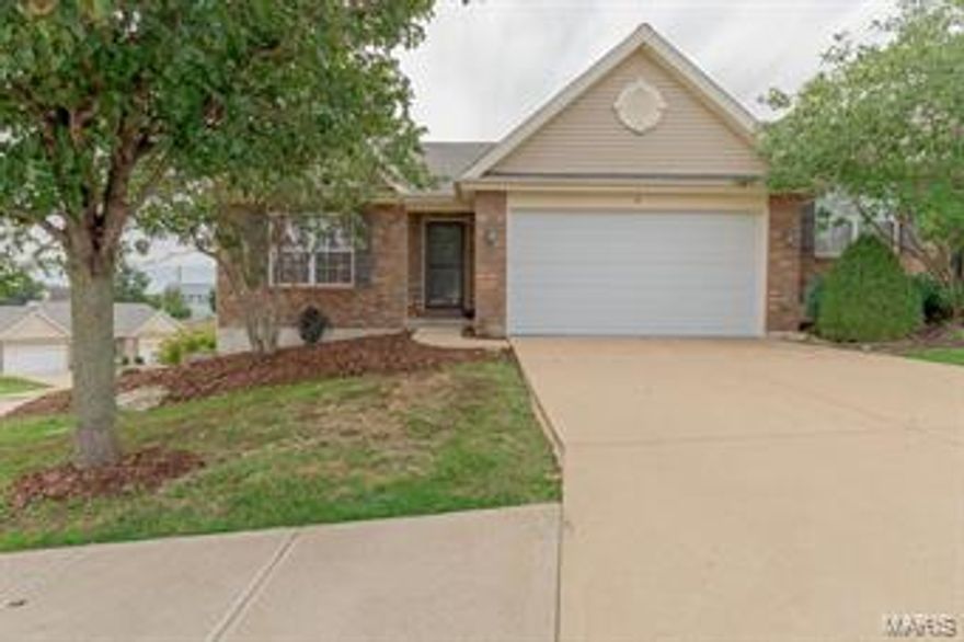 DON'T MISS THIS LUXURY VILLA nestled in the Sawyers Ridge subdivision in Festus! It has 3 beds, 2 baths, a partially finished walkout lower level and 2 car garage. Contains vaulted ceilings, a dual vanity in the master suite, separate shower, walk in custom-built closet organizers perfect for your storage needs! The kitchen is open space, with a huge island and  breakfast bar. All other bedrooms contain custom closet organizers. Lower level contains family room, bedroom with walk-in closet, with a large storage area and sliding doors to patio. Convenient main floor laundry and storage. This location is 2 minutes away from the great Festus shops and restaurants and hwy 55! New roof Sept 2018.