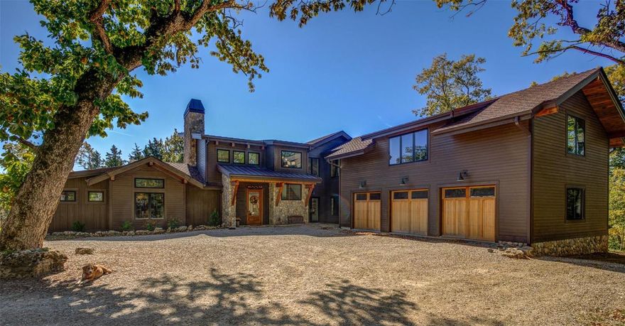 THIS ONE OF A KIND CONTEMPORARY RUSTIC EQUESTRIAN PROPERTY on private 16.71+/- acre lot w/magnificent views is extraordinary in every detail & design w/natural elements sourced carefully to make it unique. This open floor plan boasts timber frame accents, stone fireplace, polished concrete flooring & wall of windows w/22’ wood-beamed vaulted ceiling to capture the VIEW. Master suite on ML complete w/hickory wood flooring, vaulted pine wood ceiling, & walk-out to private deck; gourmet kitchen w/custom cabs & high-end SS appliances, dining area, folding window to exterior counter on covered deck, & laundry on ML. UL extends living quarters w/3 bedrooms each w/private bath, & larger room w/pine wood walls & ceiling. The great outdoors features a 5-stall barn w/tack room, outdoor riding arena, 2 grazing pastures, a spring-fed pond, & horse/hiking trails. Easy access to I-44 & Eureka amenities. AAA Rockwood School District. Must see! *NO ENTERING PROPERTY/TRESPASSING W/O AN APPOINTMENT*