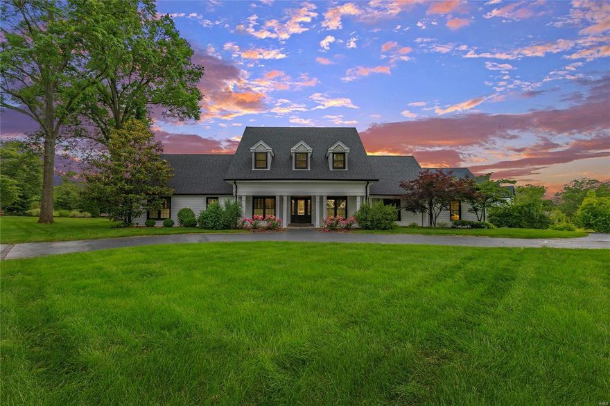 This spectacularly updated Cape Cod located in the heart of Frontenac, provides the finishes and features you might only find in a new construction home. Wood floors seamlessly connect all the living spaces on the main level. Complete-to-the-studs kitchen renovation includes handmade soft-touch custom cabinetry, quartz countertops, and a Wolf/Subzero/Miele appliance package. Main floor master offers a custom closet designed by California Closets and another down-to-the-studs renovation of the master bath complete with placement of two opaque picture windows, acrylic soaker tub, zero entry steam shower, radiant flooring and more! Highlights: new roof (2023), new exterior ProVia fiberglass doors (2023), new thermal efficient Alside Sheffield windows (2023), new siding, gutters, soffits, fascia, columns, and LeafGuard gutters (2023), new HVAC system (2020), tankless water heater whole house HE carbon filtration/softening system (2019), EV charger, and Lutron motorized shades.