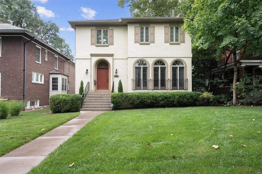 Est. 2004. Elegant home in desirable area near Forest Park. Spacious, open floorplan. Ten-foot ceilings, rich hardwood floors, custom millwork, arch doorways, French doors, and crown molding create gracious space for living and entertaining. Large kitchen opens to great room with gas fireplace. Kitchen has sizable center island with prep sink, granite counters, stainless appliances, gas cooktop, hood, and beverage center. Butler’s pantry adjacent to kitchen. Partially covered deck off kitchen. First floor & deck have built in sound system. Office off first floor hallway. French doors and built-in bookcases flank fireplace in living room. Centrally located elevator goes from tuck-under garage to second floor. Primary suite has separate bath, tub, two walk-in closets, and separate sinks. Second bedroom suite provides wonderful guest space or child's haven. Two more bedrooms share a Jack and Jill Bath. Laundry room on second floor. LL has rec room with adjacent full bath. Sprinkler system Some Accessible Features