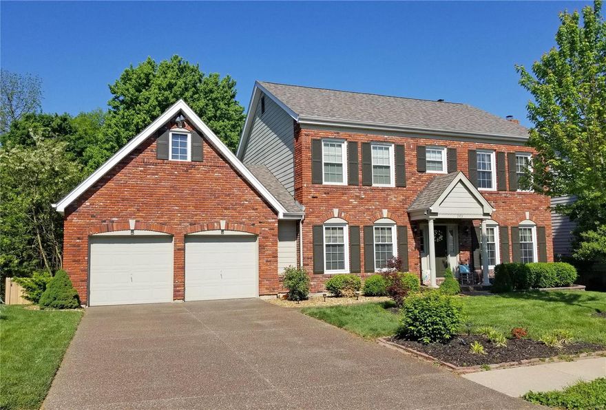 Well maintained, must-see, move in ready 5 bedroom, 3.5 bath home in prestigious Foxborough Estates Subdivision! Over 3000 sq. ft. finished living area! Over 1/2 acre with beautiful wooded back yard. Commune with nature on your back deck listening to rustling leaves and birds chirping, yet minutes from Hwys 70, 370 and 364. 9 foot ceilings on both levels, coffered ceiling in master bedroom with upgraded luxury master bath. Hallway bath and half bath are also upgraded. Walk in closets in every bedroom with organizer in master closet. Beautiful hardwood floors on main level with ceramic tile in kitchen and main floor laundry room. 42" cabinets and quartz countertops in updated kitchen. Convenient pull out shelves on lower kitchen cabinets and new pantry organizer. Gas fireplace in family room. Large deck and professionally finished basement with full bath and walkout. New roof 2020. Newer windows. Behind the patio and deck a portion of the backyard boasts a new cedar privacy fence.