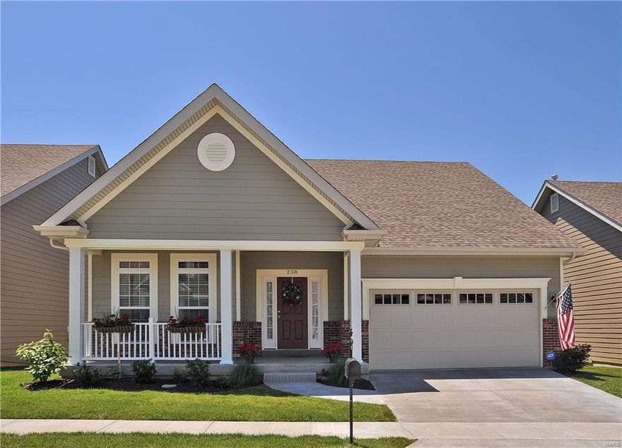 STUNNING 2 YEAR, 3 Bedrm, 3 Bath DETACHED RANCH VILLA w/2,700+ SF of Living Area Located Within Minutes of Wildwood Town Center w/Shopping, Dining, Theater & More! Walk to YMCA & Community College! LOVELY, Covered Front Porch Invites You to the SPACIOUS Tiled Entry Foyer, Great Rm & DELUXE Kitchen w/GRANITE Counters, Tile Backsplash, HUGE Butterfly Sit Down Island, Upgraded, Raised Panel Cabinets, Extensive Can Lighting, SS DW & Microwave! Sliding Door Access to Covered Deck w/Roll Down Shade Overlooks Lake & Lovely SUNSETS! Stair Access to 24X10' Patio! Coffered Master Suite Includes 13X9' Bath w/Jet Tub, Double Bowl Vanity w/Onyx Counters, Step In Shower w/Onyx Surround & HUGE WALK-IN Closet! Dining Rm w/Coffered Ceiling, 2nd Bedrm, Full Bath, Laundry & 9' Ceilings Complete Main Level! Lower Includes HUGE RecRm/Media Area, Full Bath & 3rd Bedrm! 5 1/4" Base Molding Throughout! 55+ Community Offers GORGEOUS Clubhouse, Walking Trails, Stocked Fishing Lake, % of YMCA Membership & More! Location: Detached