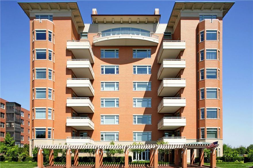 Located in The Residence at 800 S. Hanley in Clayton, this main level 3 bedroom, 2 1/2 bath, 2,965sqft condo offers a unique private patio and fenced yard. Boasting millwork throughout, the floor-plan includes: entry foyer, living and dining room combination with marble floors, built-ins, wet-bar, and walk-out to private patio/yard, powder room, kitchen with wood floors, center island, breakfast room, cozy sitting area with freestanding gas log stove and walk-out to private patio/yard, spacious master bedroom suite with sitting area, walk-in closet, master bath with separate tub/shower, 2 additional bedrooms and Jack-n-Jill bath. Two assigned garage parking spaces and storage. The Residence at 800 S. Hanley amenities include: doorman, party room, exercise room, pool, guest suites. Location: Corner Location, End Unit, Ground Level