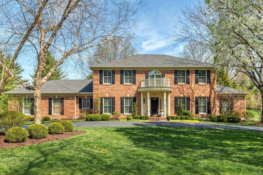 Showings start 4/16. Stunning Des Peres home on a quiet cul-de-sac street loaded with luxury updates and high-end finishes. Gorgeous setting! Beautifully landscaped, private yard with a POOL and hot tub! The delightful 2 story entry opens to both the dining and living rooms. Gorgeous solid maple flooring, extensive molding, 9 ft. ceilings, Plantation Shutters, recessed lighting throughout home. Gourmet kitchen has Thermador double ovens, 6 burner gas cook top, custom painted cabinetry, large island, built in refrigerator, granite counters and Butler’s pantry. Great Room is spectacular with a gas fireplace featuring a new stone facade, wainscoting, Palladian windows and French doors that exit to screened porch. Cozy study is adjacent to Great Room. Upstairs, find the large master suite with beautifully updated bath, 3 bedrooms and updated hall bath. Lower level finish includes full bath, family and rec rooms. Plus, Architectural Roof, zoned HVAC, Anderson wood windows!