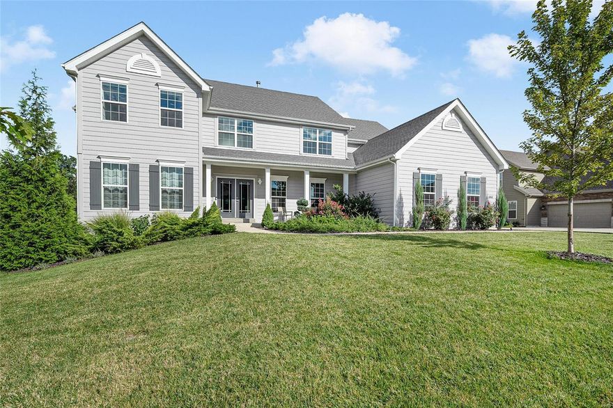 Welcome to this light-filled contemporary home enhanced by the most discerning taste. The home has been immaculately cared for & is awaiting new loving owners. Feel a sense of calm upon entering the foyer, which opens to a front office & two-story great room, featuring a gas fireplace. The fabulous eat-in kitchen boasts an induction stove, custom backsplash, peninsula island, walk-in pantry, & wine fridge, all opening to the covered deck. Adjacent to the kitchen is the hearth room w/ gas fireplace, currently utilized for additional seating, though easily converted for formal dining. In addition, the main floor hosts a catering kitchen and custom laundry area. The second floor is home to a main suite w/ tray ceilings & an expansive custom walk-in closet, an additional ensuite bedroom, plus two bedrooms sharing a jack-n-jill bath. In the lower level, you will find gathering spaces, a fitness room, fifth bedroom & full bath. All of this set on a private lot & family friendly cul-de-sac. Additional Rooms: Mud Room