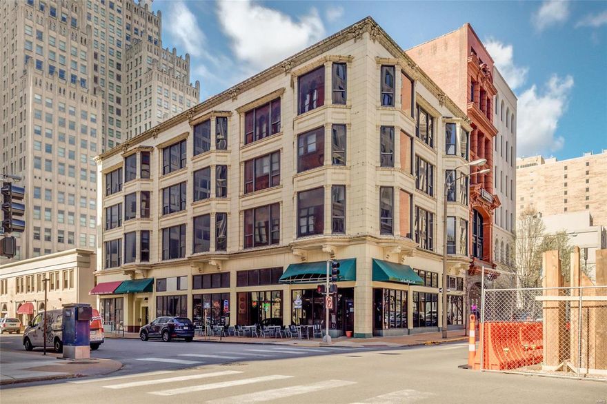 The Pennsylvania Building was built in 1908 and is located in the heart of Downtown St. Louis at the prominent intersection of 10th and Olive Street, available for sale, with 2 offices and 1 retail space available for lease. The building sits on 2.44 Acres.  The property is zoned “C-8” Commercial Zoning and located alongside I-55 with access via S. Lindbergh Drive. The property’s high visibility on the highway, convenient access, and stable location with a strong nearby workforce make it ideal for prospective Tenants. There are two turn-key office suites available for lease that feature a Reception Area, 5 private offices, Kitchenette and Open Space.  The space is ideally configured for a law firm. Located on the street level there is a  1,050 S.F. retail space that is available for lease.  Also, located on the first floor is, Jack Patrick’s Bar & Grill. Location: City, Downtown, High Traffic