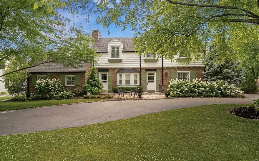 This charming, well maintained Ladue home has 4 bedrooms and 3.5 baths.  Located on a private, sought after street, this residence is just minutes from downtown Clayton. A spectacular, beautifully landscaped backyard is a perfect retreat for entertaining. The open kitchen features high end appliances, granite island, 2 dishwashers and custom cabinetry.  It flows into a cozy hearth room with fireplace and breakfast nook. An informal dining room with slate floor offers floor to ceiling windows and french doors that open onto patio. Large, first floor master suite has bay window, open, walk-in closet and renovated bathroom. A back stairway off the kitchen/family room leads to a spacious bedroom and bath, perfect for teenagers or guests.