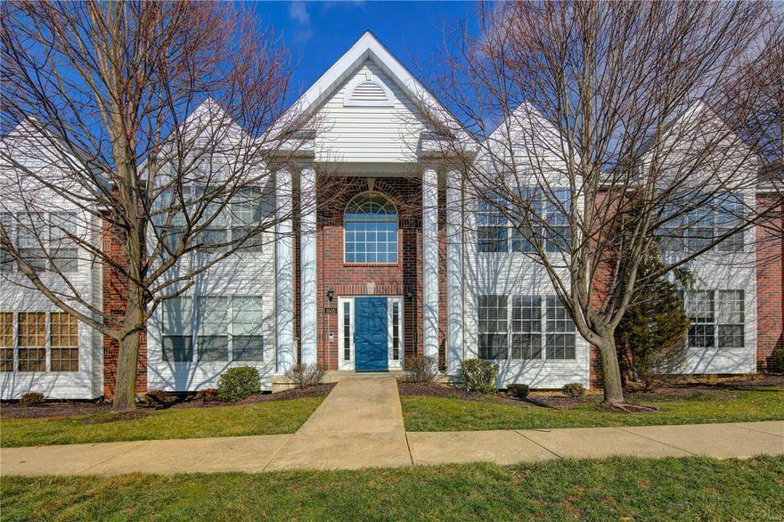 Wonderful West County condo in a secure building. Upper level unit with vaulted ceilings and an open floorplan that make for a bright and inviting space for entertaining. The living room flows into the dining room and then through into the kitchen with plenty of counter and cabinet space. Breakfast bar both separates and connects the kitchen and living room. The vaulted ceilings continue to the master bedroom which features a walk-in closet and ensuite bath. The second bedroom has two closets and access to hall full bath. Enjoy summer barbeques or flex your green thumb on the recently refreshed balcony. Storage is no issue: in addition to ample in-unit closet space, the basement boasts a large storage unit. Convenient parking in the shared tuck-under 2-car garage. Trash, sewer, water, pool and community lake are all included in condo fee. Quick access to 141 and 44. Recent updates include new carpet in living room and hallway and new water heater. Location: Interior Unit, Upper Level