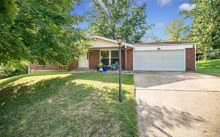 Adorable Creve Coeur area 3 bed/ 2 bath ranch in a family friendly neighborhood. Highly desirable Parkway Schools including Blue Ribbon Ross Elementary. Large windows allow plenty of light to brighten up your new home. Formal living room and open floor plan for entertaining your friends or planning your growing family. Large rooms, gleaming wood floors, updated hall bath, ceiling fans and updated fixtures throughout. 
Newer kitchen, custom back splash, double oven and extra-large sink. Refrigerator stays. 
A newer over-sized sliding door in the family room opens to your private park-like back yard. 
Large, clean walkout basement with plenty of storage and great potential for additional bedrooms, a masculine man-cave or a special she-space.  Newer electrical panel. Fantastic location convenient to everything and just 15 minutes to the airport!