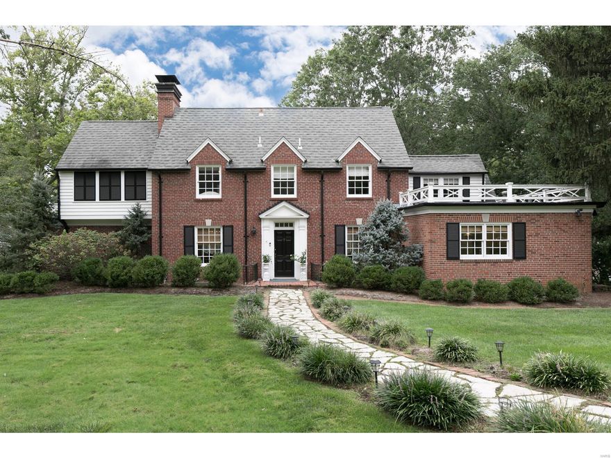 Stunning architectural details & charm throughout this updated home in sought after Ladue neighborhood.  The entry leads to the gorgeous living room w/wood beamed 10 ft. ceilings, bay window, wall of built -in bookcases, designer chandelier & show stopping wood burning fireplace. Updated kitchen w/Viking stainless steel appliances, center island, and open to the spacious family room with a wall of windows & wet bar.  This is the modern floor plan that everyone wants! Office(or potential 4th bedroom) has a wall of French doors that walks out to the newly rebuilt deck with pergola and patio.  The master suite has a beautiful adjoining dressing room & newly renovated master bath w/double sinks, heated floors & marble countertops.  Two additional bedrooms (with dormers and filled with character) share a jack and jill bath. Multiple entertaining spaces inside & out w/amazing wood work & molding at every turn.  This light filled home is a special one! Showings start 9/25 at 10 am.