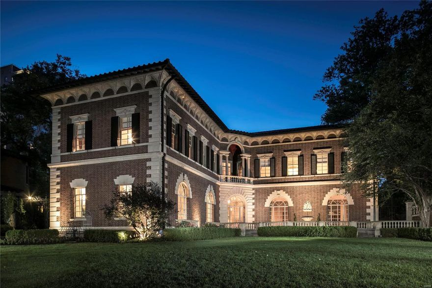 Magnificently restored to its original splendor, this architectural masterpiece features Old World craftmanship and materials that are simply impossible to replicate today. The breathtaking entry rotunda features travertine walls, plaster relief molding, a domed ceiling, and a dramatic curved marble staircase. Lavishly appointed living room with antique crystal chandelier and matching sconces. Paneled dining room and an intimate study. This home offers the perfect setting for memorable entertaining of friends and family. Updated kitchen, breakfast room and butler’s pantry. The second level includes a master bedroom suite with dressing room and bath plus three additional bedrooms and 2 baths. The guest wing includes 4 additional bedrooms, 2 full baths and a separate apartment with kitchen, living room, dining room and private entry. The rear walled and covered courtyard features a splash pool and outdoor fireplace. A truly remarkable property. Additional Rooms: Mud Room