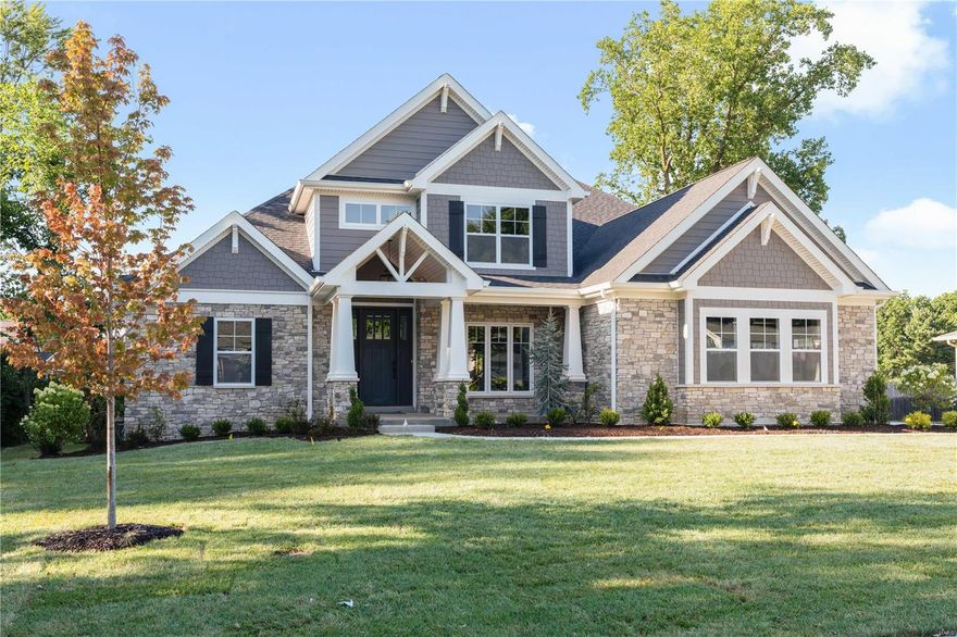 This Quality New Construction home was built by Kingbridge Homes & is situated on a private cul-de-sac, and conveniently located in LADUE school district. This Cape Cod inspired house has almost 4,000 SqFt with a highly desired, open floor plan for today's lifestyle and boast all the civilized amenites necessary for today's living. The home features an epicurian kitchen with mud room & main floor laundry, gorgeous family room w/gas fireplace and built-in book cases + a casual dining area for everyday dinners & family functions, a formal dining room w/ wainscoting is always useful, especially during the holidays. Main floor primary suite w/ a spa-like master bath & palaital walk-in closet is a dream. 3 additional bedrooms upstairs w/ walk-in closets & en-suite bathrooms + large loft for home office or children's playroom/study. Awesome covered deck w/ vaulted ceiling off family room is ideal for grilling & chilling.  PLUS a three car garage, just unpack your bags & enjoy your new home! Additional Rooms: Mud Room