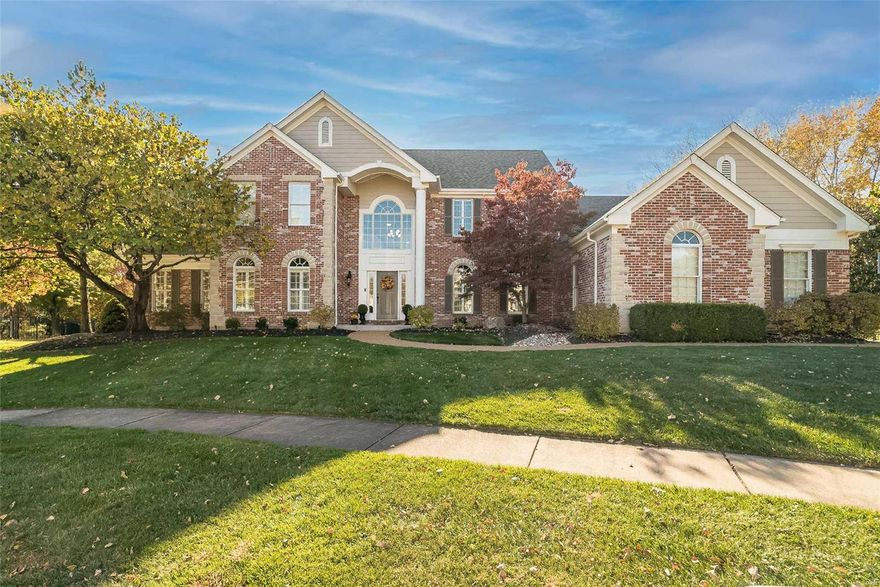 This gorgeous 1.5-story home sits on a beautiful level cul-de-sac lot*Updated*Ready for you to move in & enjoy*Open floor plan w/ cathedral & vaulted ceilings*2-story entry flanked by the formal DR & study*2-story great room with a window wall overlooking the pool*Fabulous kitchen opens to the hearth room w/a gas FP & built-ins*The beautiful Pooltron pool with cool decking provides an oasis in our hot summers*The level fenced yard has lots of additional space to enjoy*The main floor primary bedroom has a luxuriously updated bath*Upstairs are three additional bedrooms plus a loft that could be converted to a fifth bedroom as well as one private bath & a Jack-n-Jill bath*Updated main floor laundry rm w/sink & cabinets*Professionally finished DEEP POUR lower level with fabulous wet bar area, game room, family room, rec/media room, office & full bath*Sprinkler system, 3 fireplaces, 3 car garage, updated lighting & much more*Rockwood Schools*