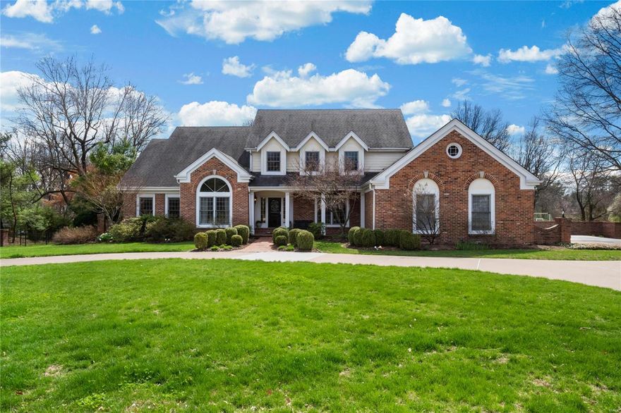 Spectacular 1.5 story with over 5,000 sf of living space enhanced by soaring ceilings, wood floors & expansive windows overlooking a gorgeous 1-acre lot. Entry is flanked by a paneled study with built-ins & an elegant DR. The GR features a floor-to-ceiling brick fp, French doors that lead to 2 separate decks and adjoins the chef’s style kitchen. Gather around the island in the kitchen with stainless appliances, desk, & plentiful cabinets or dine in the b’fast room w/ vaulted, octagonal ceiling and fp. A mud room with .5 bath, cubbies, and washer/dryer adjoin the 3-car garage. Retreat to the master suite with bath offering dbl sinks, jetted tub & shower, a walk-in closet and access to the deck. A t-staircase accesses 3 more bedrooms; 1 ensuite, & the others share a bath. The LL is an entertainer’s dream with rec-room, kitchenette, bath, office, work-out room, and walks out to a brick patio, sport court, and an in-ground pool! All in the Parkway Schools District makes this home perfect! Additional Rooms: Mud Room